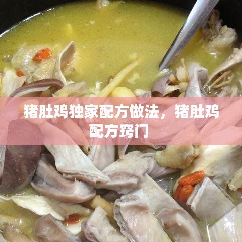 猪肚鸡独家配方做法,猪肚鸡配方窍门