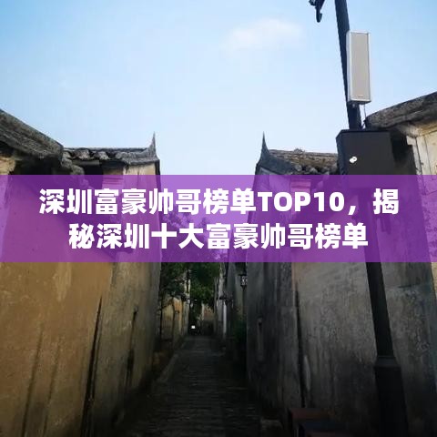 深圳富豪帅哥榜单TOP10,揭秘深圳十大富豪帅哥榜单