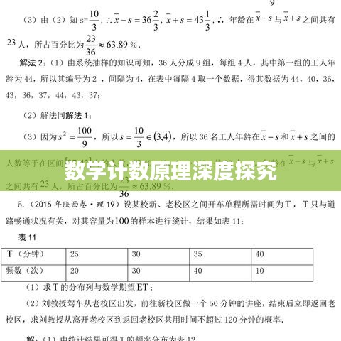 数学计数原理深度探究
